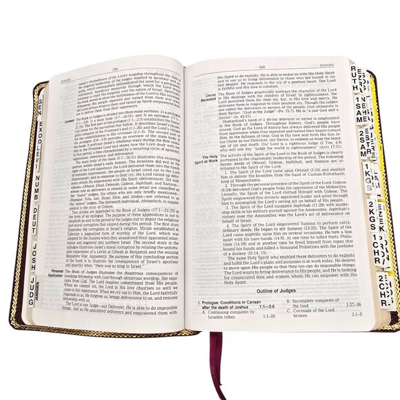Spirit Filled Life Bible NKJV 2255BG Nelson Burgundy Bonded Leather 1991 - Picture 9 of 16